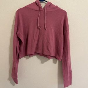 Forever 21 Cropped Pink Hoodie